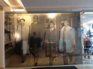 Four freshmen (Joseph McNeil, Franklin McCain, Ezell Blair, Jr. and David Richmond) stood up to segregation. (PHOTO BY MATT LEE)